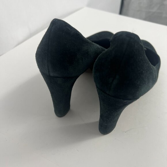 EILEEN FISHER - Suede Block Heel black Pump - Picture 6 of 14